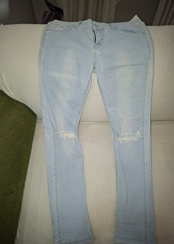 Kadın Açık Mavi Midi Yırtık Jean Tommy Hilfiger - Görsel 7