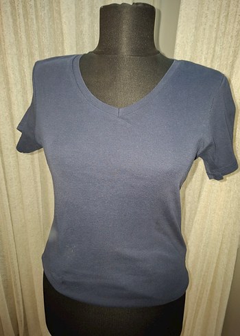 Pembe V Yaka Kadın Tişört 4 adet fiyatı - Görsel 7