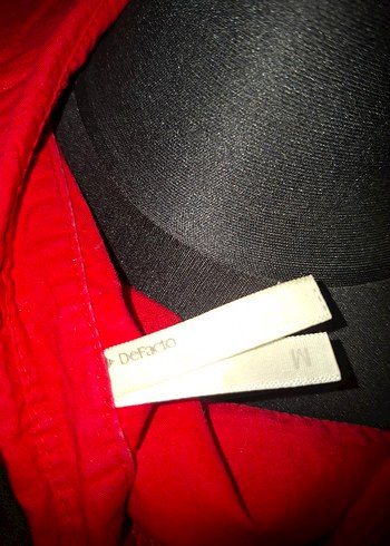 Düğmeli Kırmızı Uzun Kollu Kadın Gömlek - Görsel 3