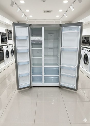 Gri Çift Kapılı Buzdolabı - Görsel 2