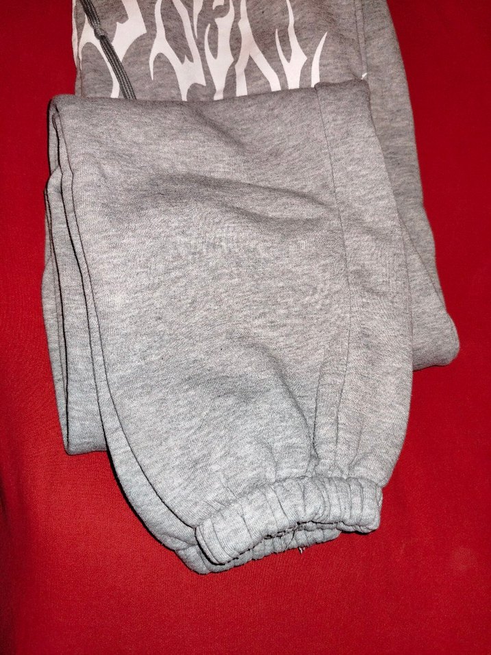 Kadın Gri Baskılı Rahat Eşofman Altı - Görsel 2