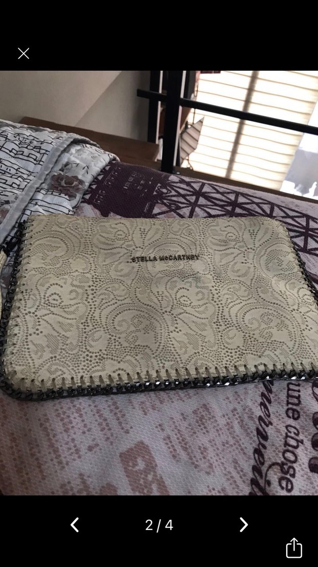 Bej Deri Zincir Detaylı Bohem Kadın Çanta - Görsel 2