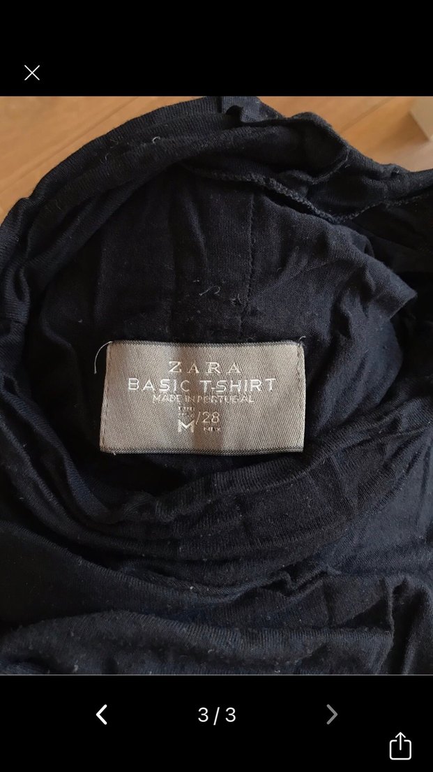 Düğmeli Siyah Kısa Kollu tisort - Görsel 2