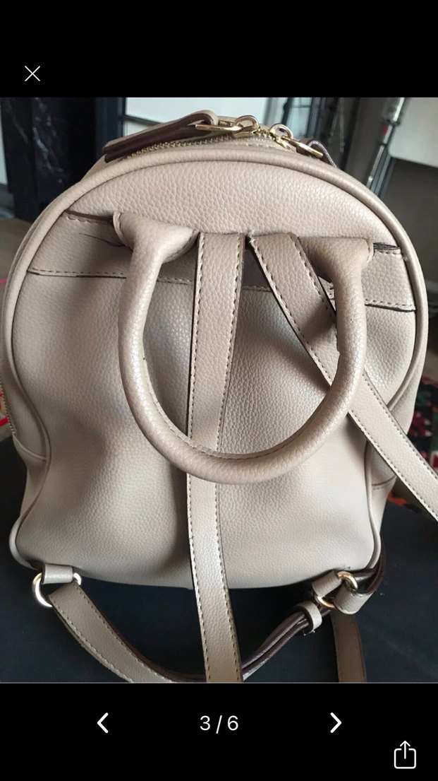 Bej Deri U.S. Polo Assn. Sırt Çantası - Görsel 2