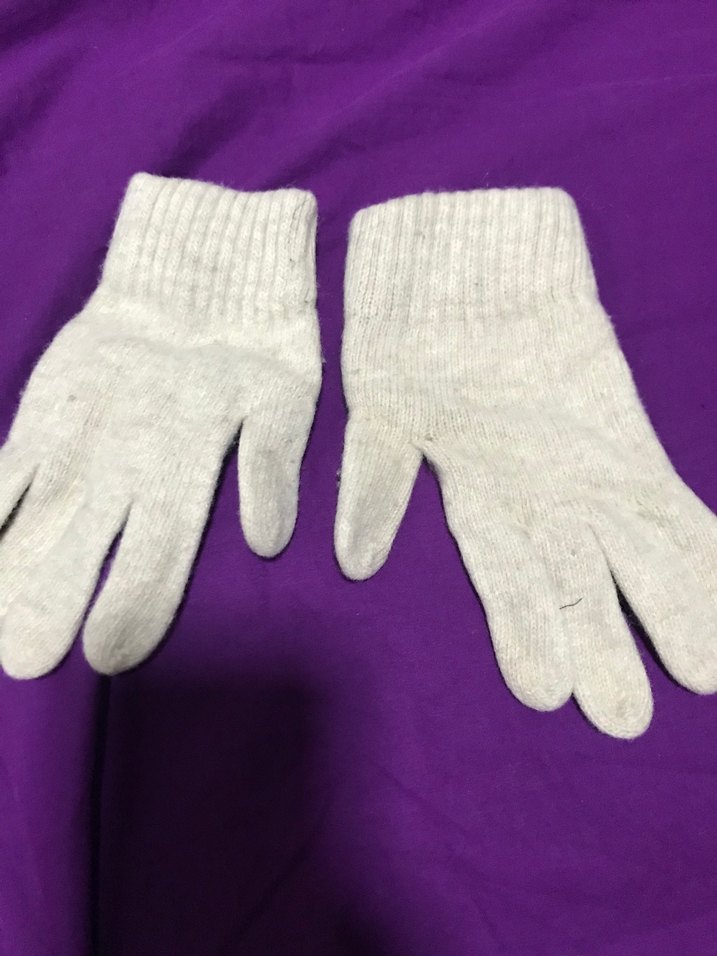 Kadın krem Örgü Sıcak Eldiven - Görsel 2