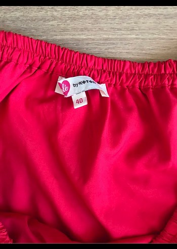 Kırmızı Volanlı Mini elbise - Görsel 2