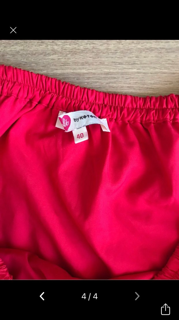 Kırmızı Volanlı Mini elbise - Görsel 2