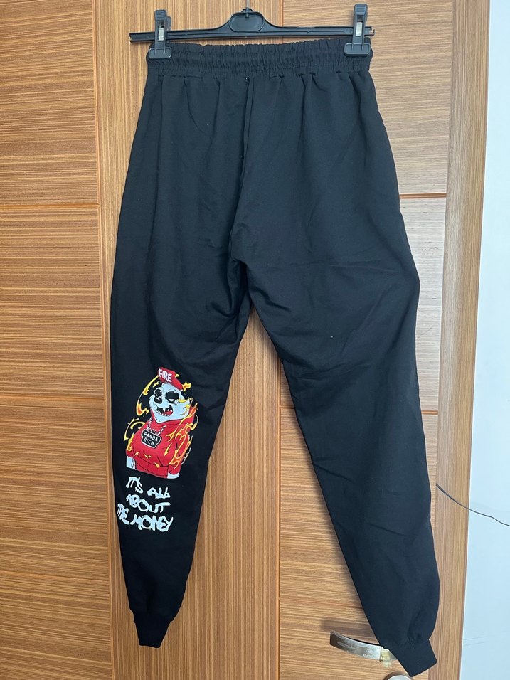 Siyah Rahat Kesim Eşofman Altı - Görsel 2