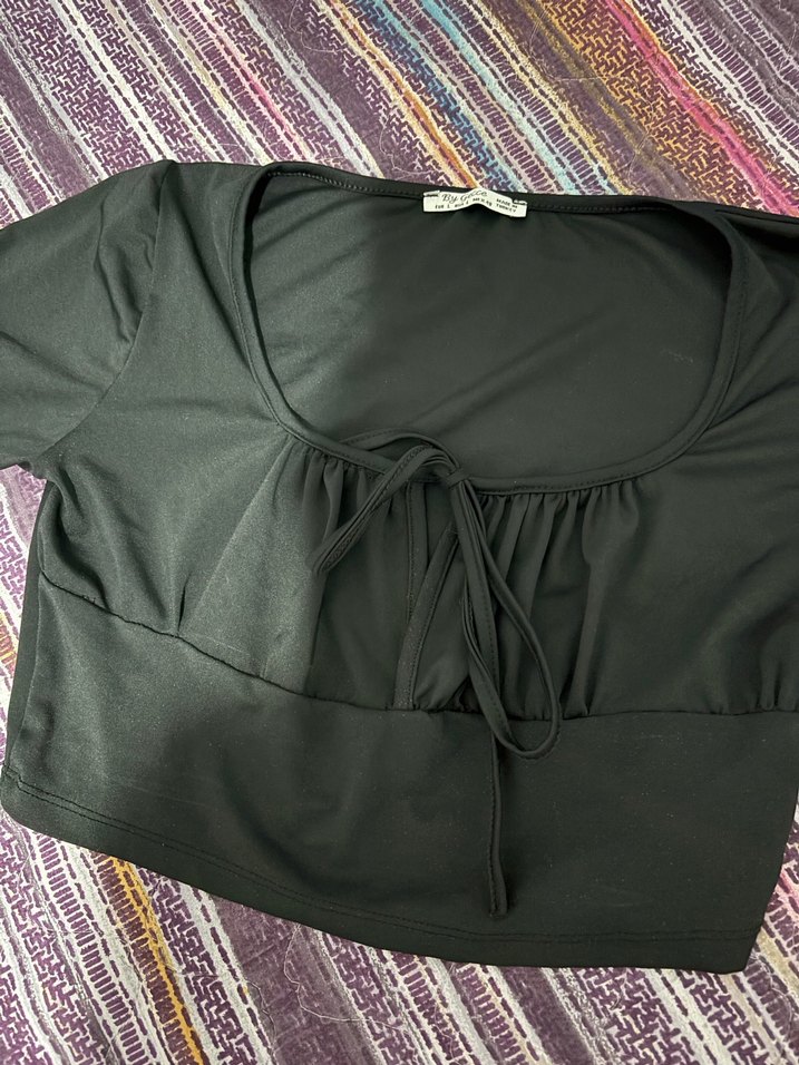 Uzun Kollu Siyah Kadın Bluz - Görsel 2