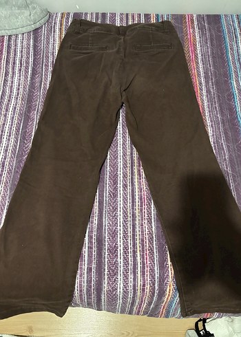 Kadın Kahverengi Bol Kesim Midi Kot Pantolon - Görsel 2