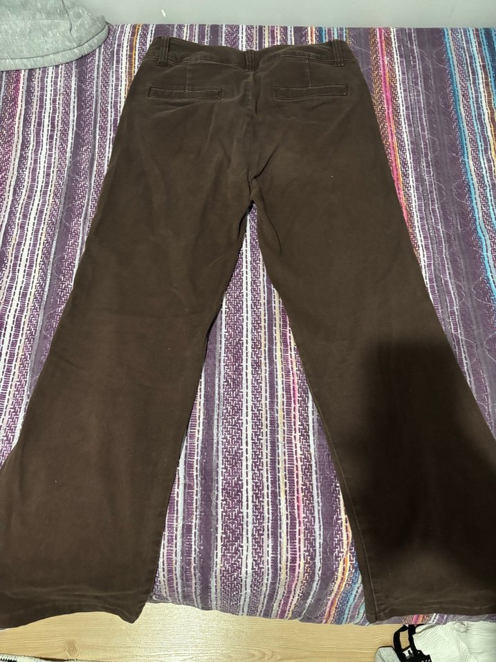 Kadın Kahverengi Bol Kesim Midi Kot Pantolon - Görsel 2