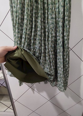 Yeşil Pilili Uzun Bohem Etek - Görsel 5