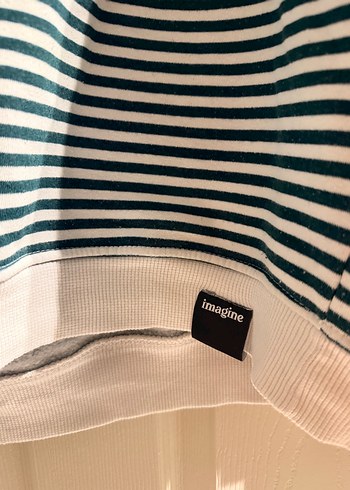 Erkek Yeşil Çizgili Sweatshirt - Görsel 4