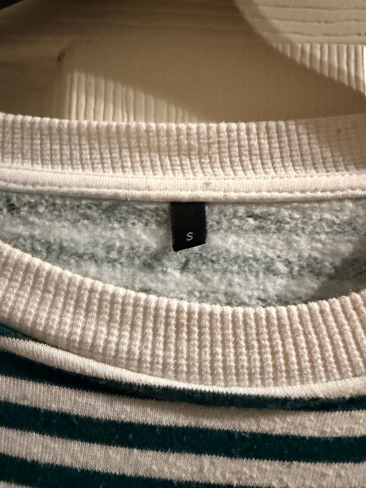 Erkek Yeşil Çizgili Sweatshirt - Görsel 5