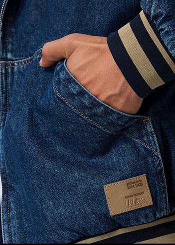 Kapüşonlu Erkek Denim Ceket - Görsel 5