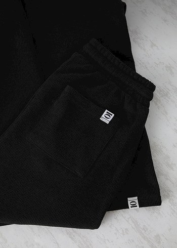 Erkek Siyah Oversize Eşofman Takımı - Görsel 7