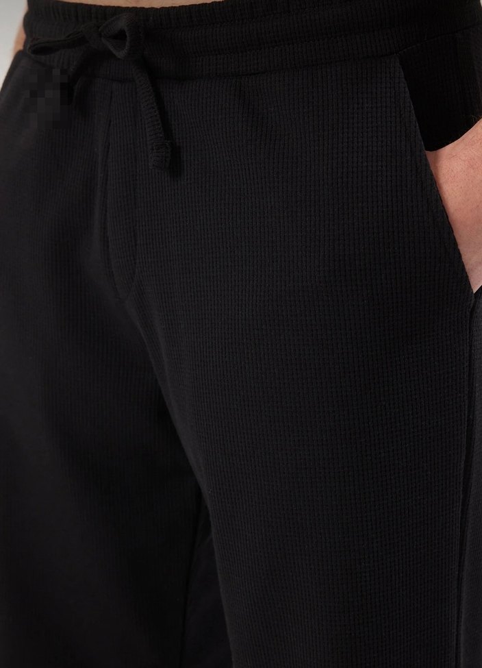 Erkek Siyah Oversize Eşofman Takımı - Görsel 3