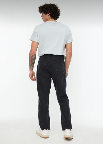 Siyah Boyfriend Erkek Jeans - Görsel 3