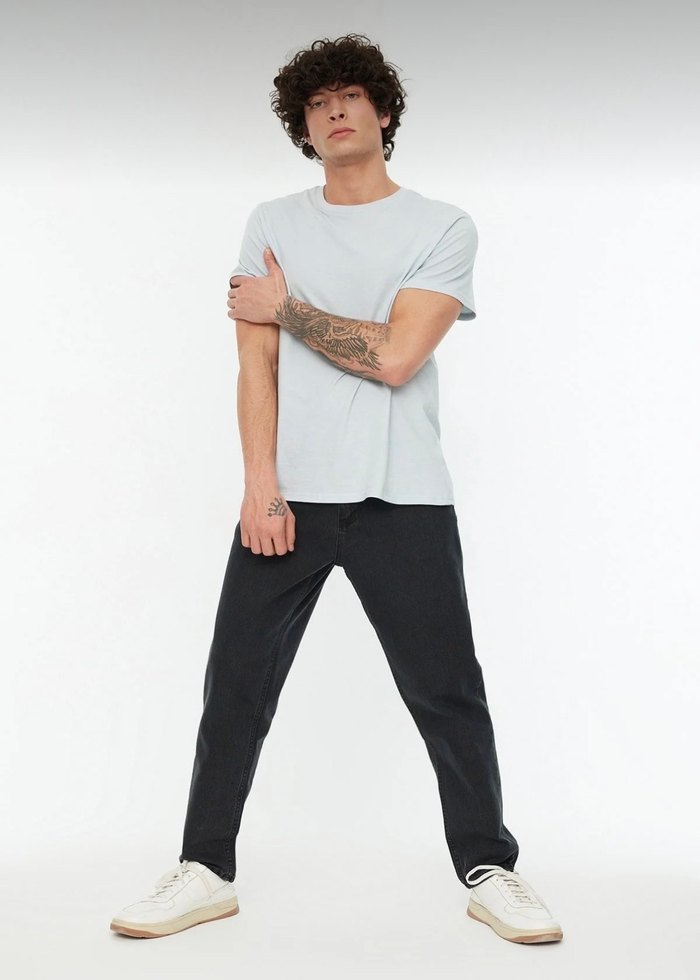 Siyah Boyfriend Erkek Jeans - Görsel 2