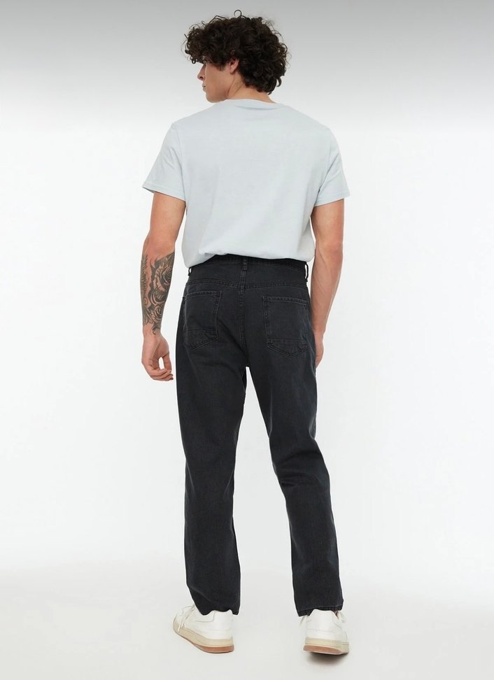 Siyah Boyfriend Erkek Jeans - Görsel 3