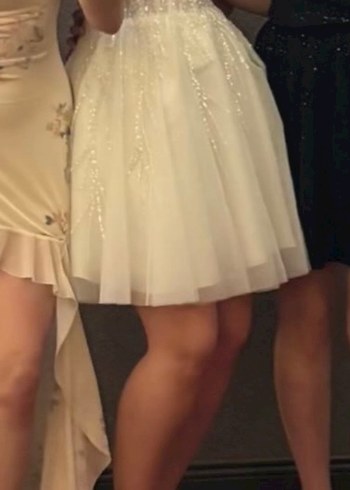 Straplez Mini A Kesim Gelinlik - Görsel 3