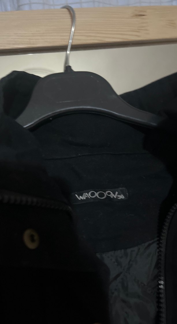 Kürk Detaylı Siyah Midi Kadın Ceket - Görsel 2