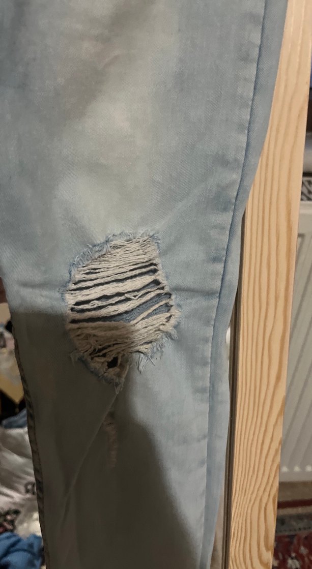 Yırtık Detaylı Normal Boy Kadın Kot Pantolon - Görsel 2