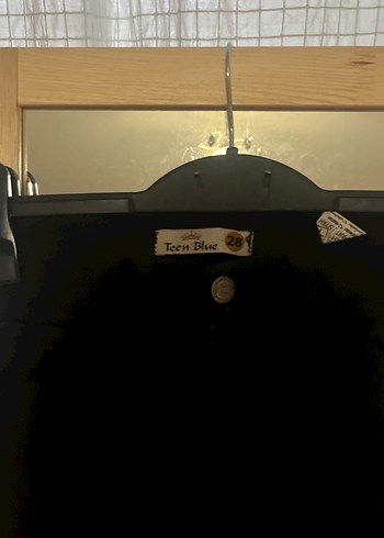 Kadın Siyah Kemerli Dar Kesim Midi Kot Pantolon - Görsel 2