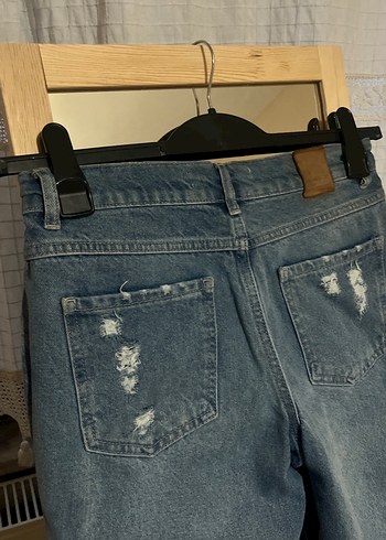 Salaş Rahat Kesim Baskılı Kadın Kot Pantolon - Görsel 7