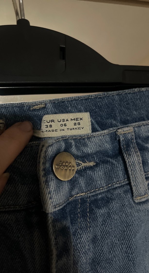 Salaş Rahat Kesim Baskılı Kadın Kot Pantolon - Görsel 5