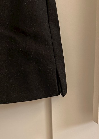 Ofis için flared cropped kumaş pantolon - Görsel 4