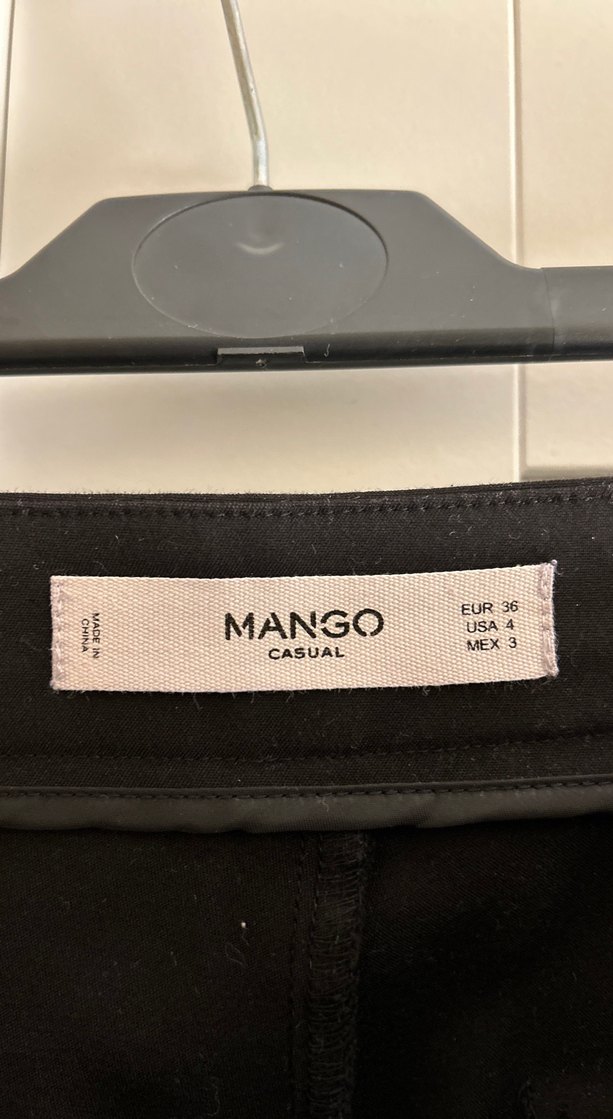 Ofis için flared cropped kumaş pantolon - Görsel 3