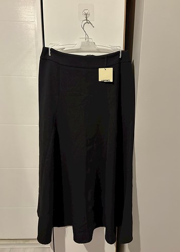 Siyah Midi Kadın Uzun Etek - Görsel 2