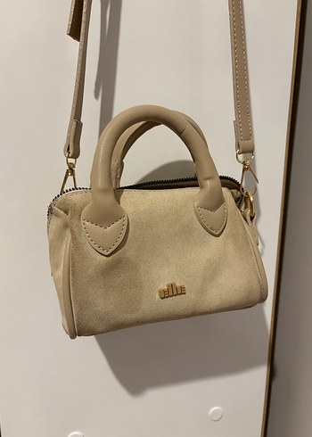 Bej Süet Minimalist Kadın Çanta - Görsel 2