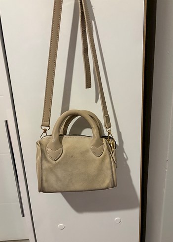 Bej Süet Minimalist Kadın Çanta - Görsel 3