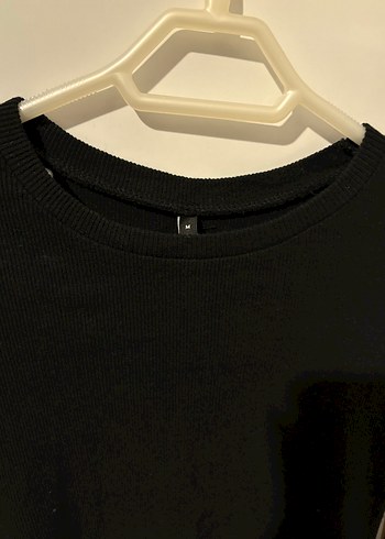 Siyah Kadın Uzun Kollu Basic Sweatshirt - Görsel 2