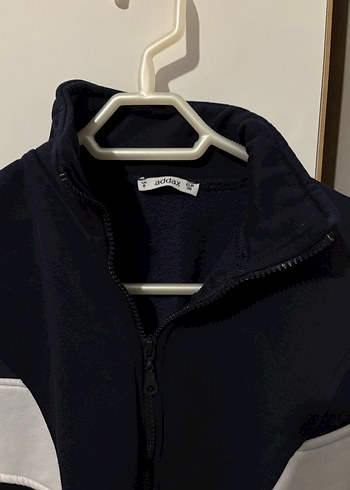 Kadın Lacivert Beyaz Fermuarlı Spor Ceket - Görsel 3