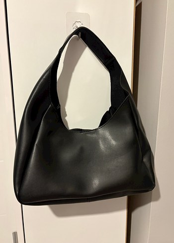Siyah Deri Kadın Omuz Çantası - Görsel 2