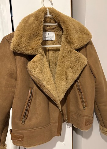 Kahverengi Süet Kürklü Kadın Ceket - Görsel 2