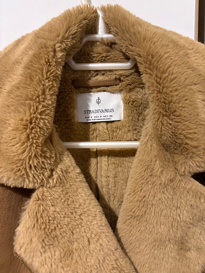 Kahverengi Süet Kürklü Kadın Ceket - Görsel 3