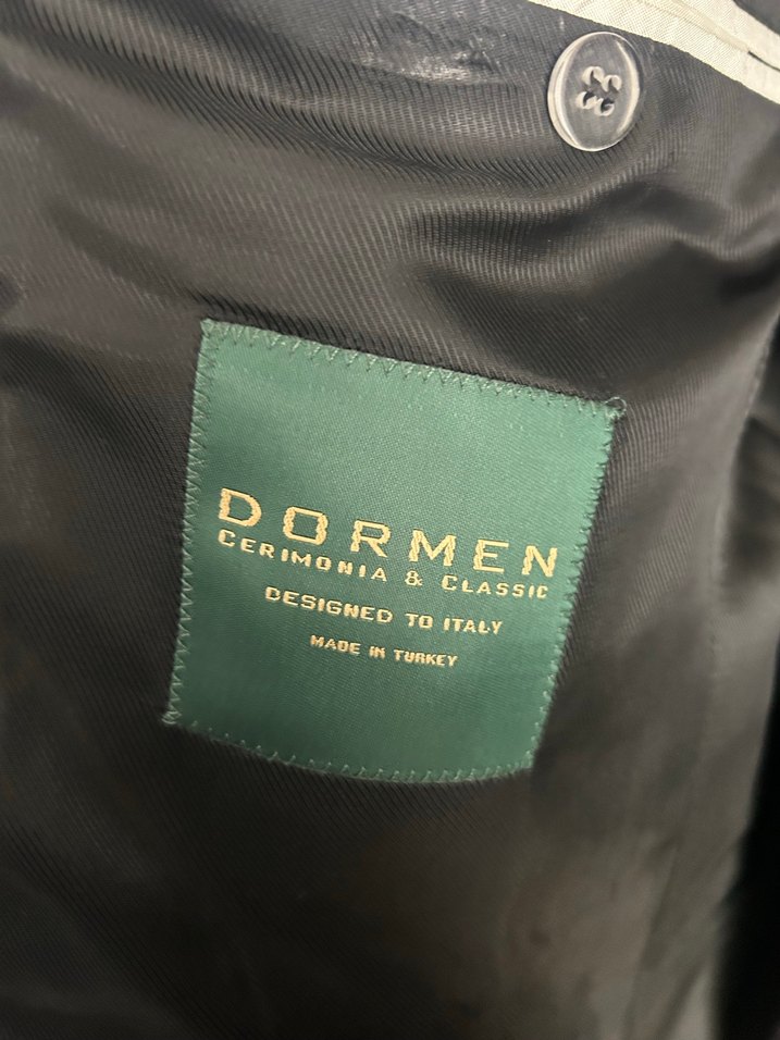 Düğmeli Gri Erkek Takım Elbise - Görsel 2