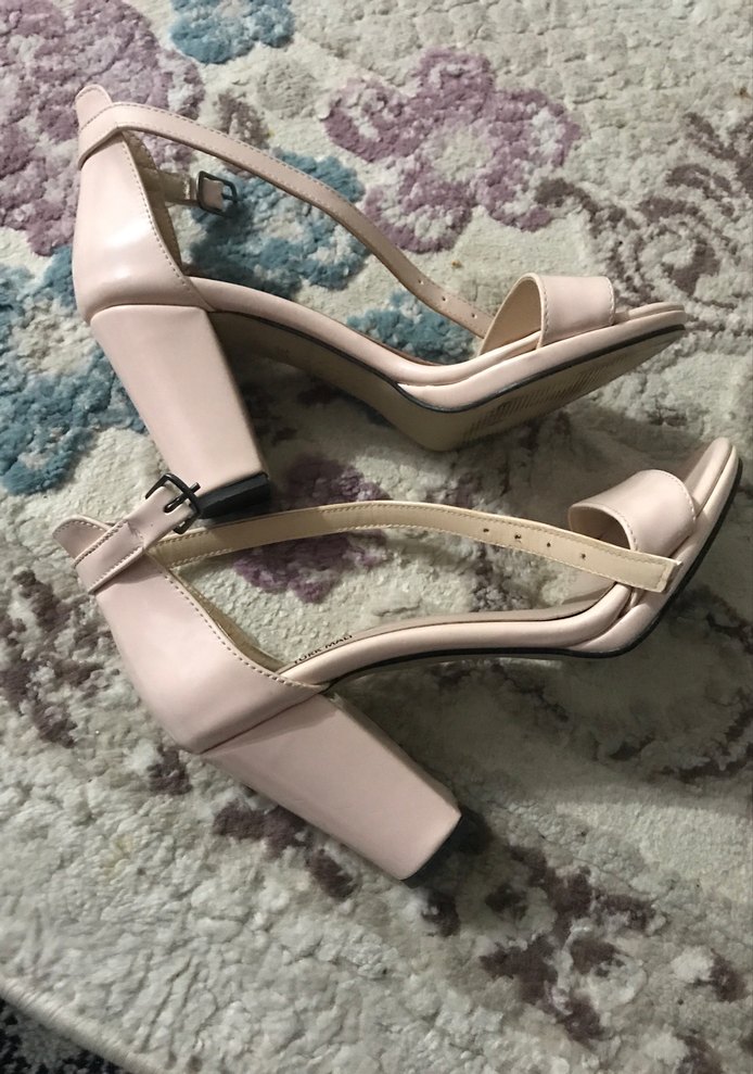 Bej Tokalı İnce Topuklu Kadın Ayakkabı - Görsel 2