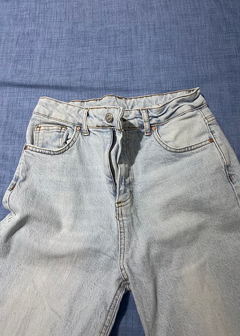 Pastel Mavi Kadın Midi Denim Pantolon - Görsel 6