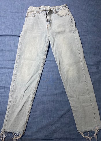 Pastel Mavi Kadın Midi Denim Pantolon - Görsel 4