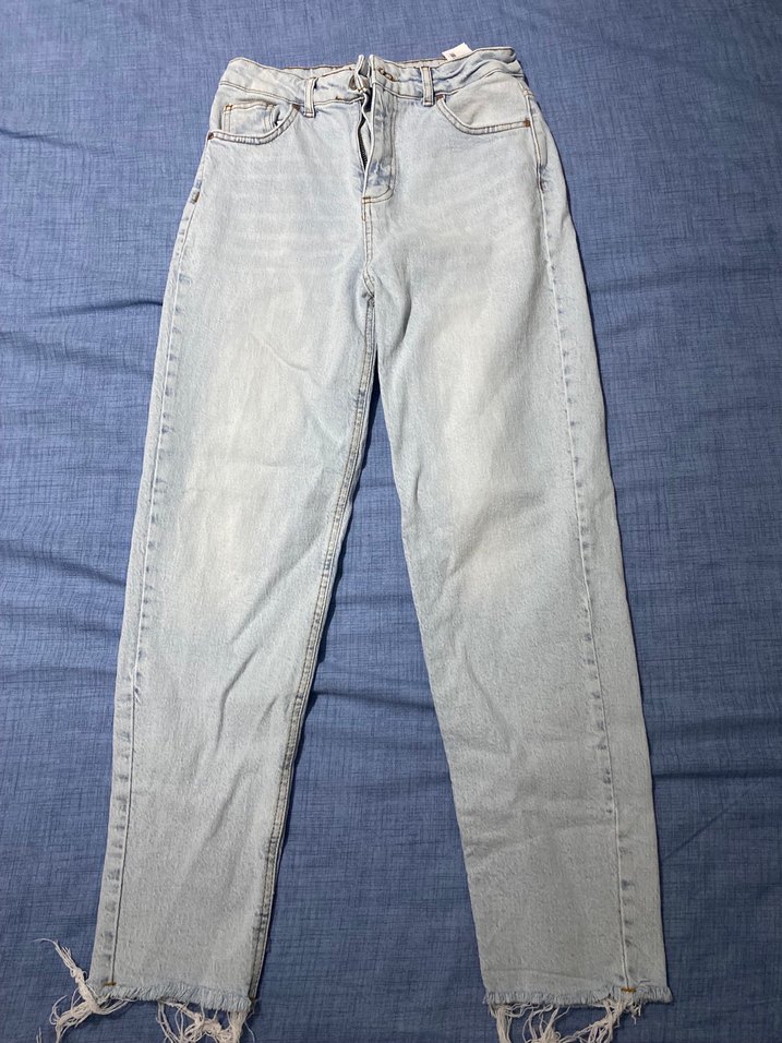 Pastel Mavi Kadın Midi Denim Pantolon - Görsel 2