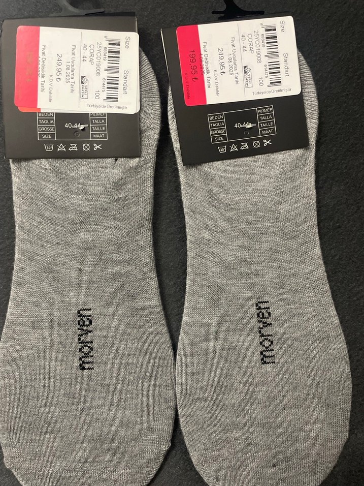 Morven Gri Erkek çorap - Görsel 2