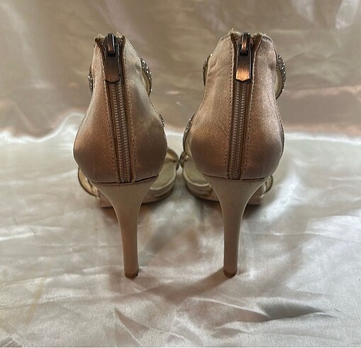 Parlak taşlı nude ton - Görsel 4