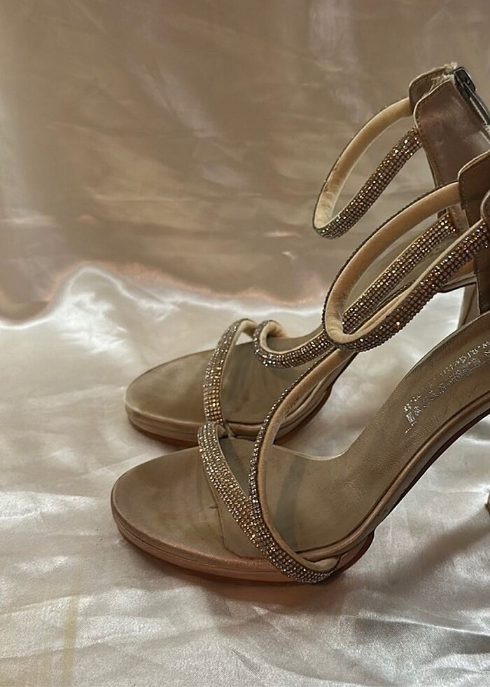 Parlak taşlı nude ton - Görsel 2