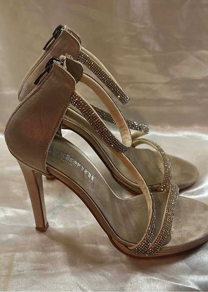 Parlak taşlı nude ton - Görsel 3