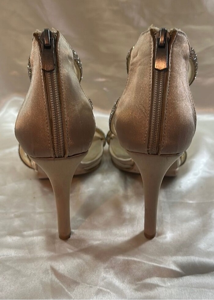 Parlak taşlı nude ton - Görsel 4